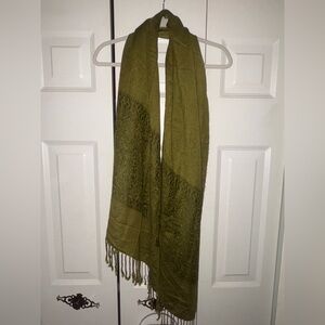 Pashmina Olive Green Textured Scarf